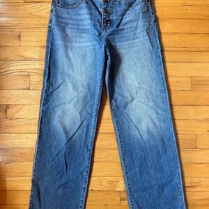 J. Crew Wide-Leg Blue Jeans